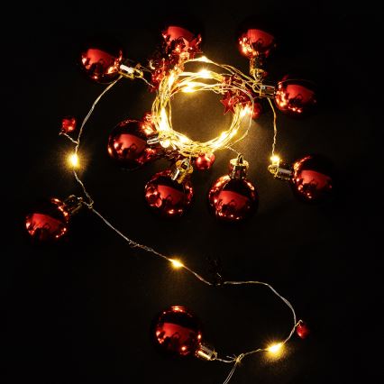 Aigostar - LED string lights, 20 LEDs, battery-powered (3× AA), 2 m, warm white