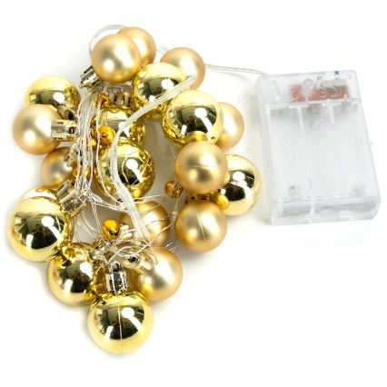 Aigostar - LED string lights, 20xLED / 3xAA, 2 m, warm white