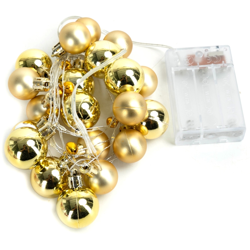 Aigostar - LED string lights, 20xLED / 3xAA, 2 m, warm white