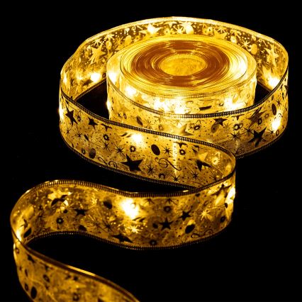 Aigostar - LED string lights 50 LEDs / 3xAA, 5 m, warm white, gold