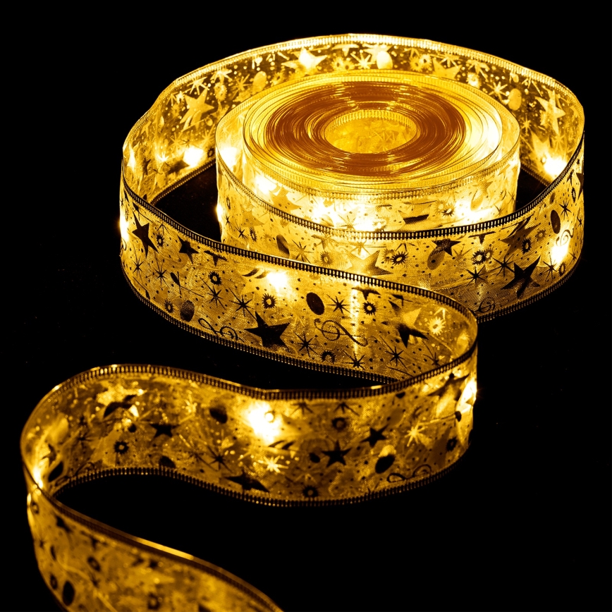 Aigostar - LED string lights 50 LEDs / 3xAA, 5 m, warm white, gold