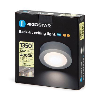 Aigostar - LED Surface-mounted ceiling light LED/12W/230V d. 17,4 cm 4000K white