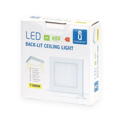 Aigostar - LED Surface-mounted ceiling light LED/6W/230V 12,2x12,2 cm 3000K white