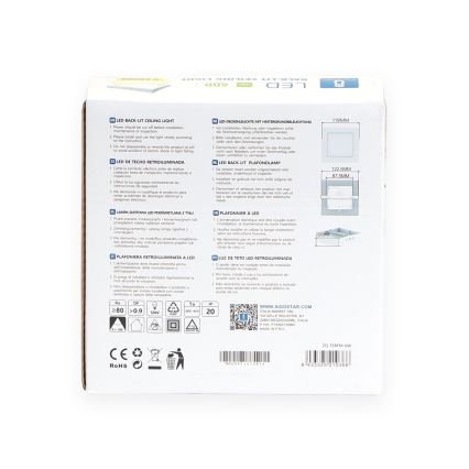 Aigostar - LED Surface-mounted ceiling light LED/6W/230V 12,2x12,2 cm 3000K white