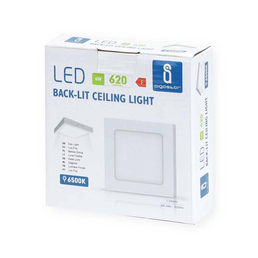 Aigostar - LED Surface-mounted ceiling light LED/6W/230V 12,2x12,2 cm 6500K white