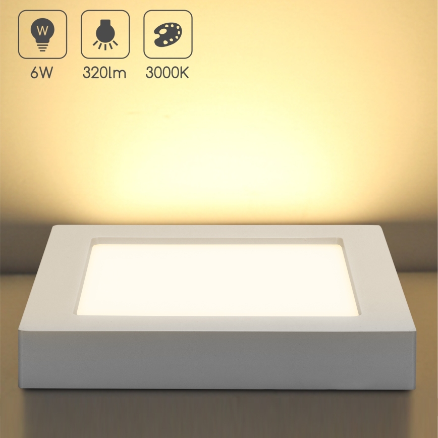 Aigostar - LED Surface-mounted ceiling light LED/6W/230V 3000K 12,2x12,2 cm White