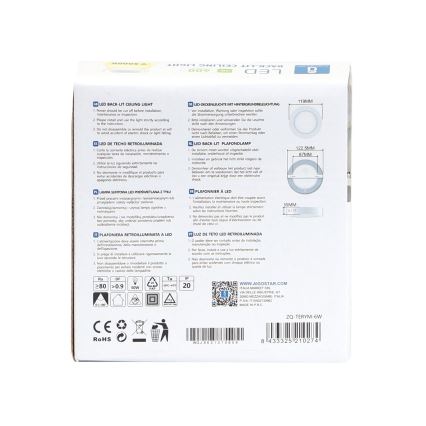 Aigostar - LED Surface-mounted ceiling light LED/6W/230V d. 12,3 cm 3000K white