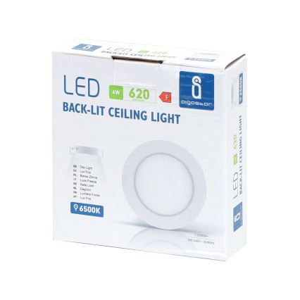 Aigostar - LED Surface-mounted ceiling light LED/6W/230V d. 12,3 cm 3000K white