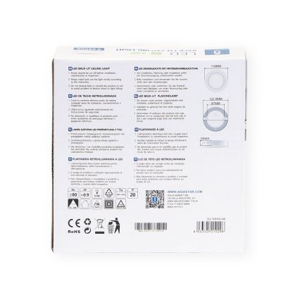 Aigostar - LED Surface-mounted ceiling light LED/6W/230V d. 12,3 cm 3000K white