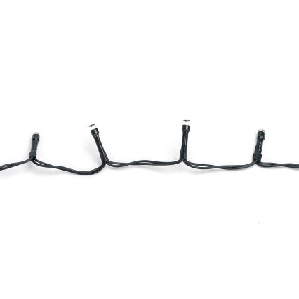 Aigostar - LED Outdoor String Lights, 100 LEDs / 8 modes, 3xAA, 5.3 m, IP44, Cool White