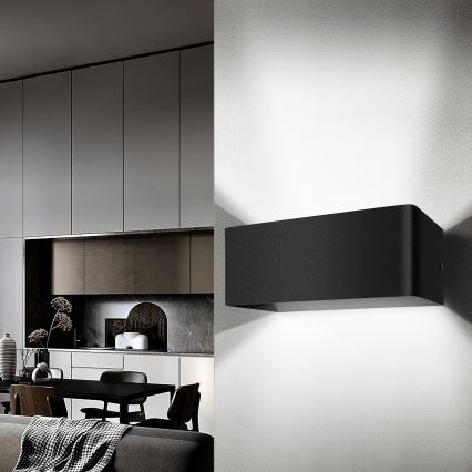Aigostar - LED Wall light LED/12,5W/230V 20x10 cm black