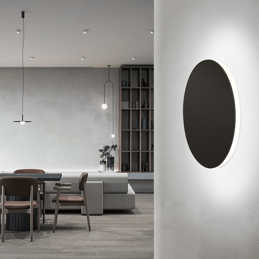 Aigostar - LED Wall light LED/12W/230V 6500K 25 cm black