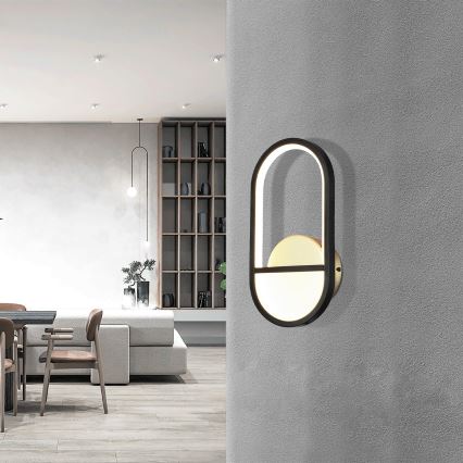 Aigostar - LED Wall light LED/13,5W/230V 6500K black/gold
