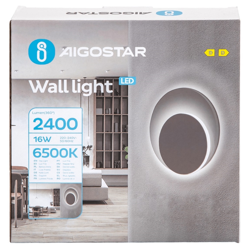 Aigostar - LED Wall light LED/16W/230V 6500K white