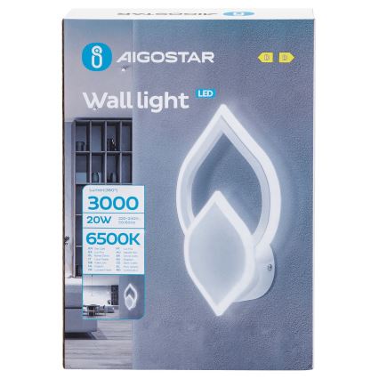 Aigostar - LED Wall light LED/20W/230V 6500K white