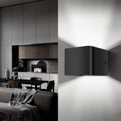 Aigostar - LED Wall light LED/5,5W/230V 10x10 cm black