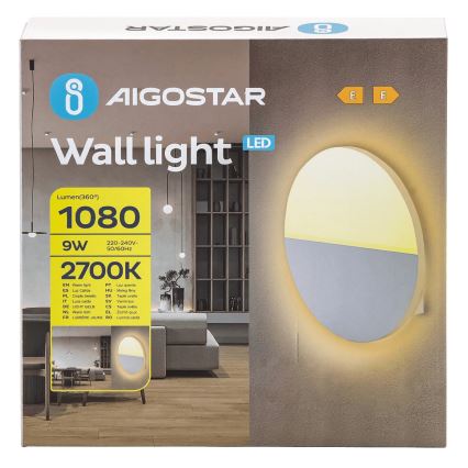 Aigostar - LED Wall light LED/9W/230V 2700K white