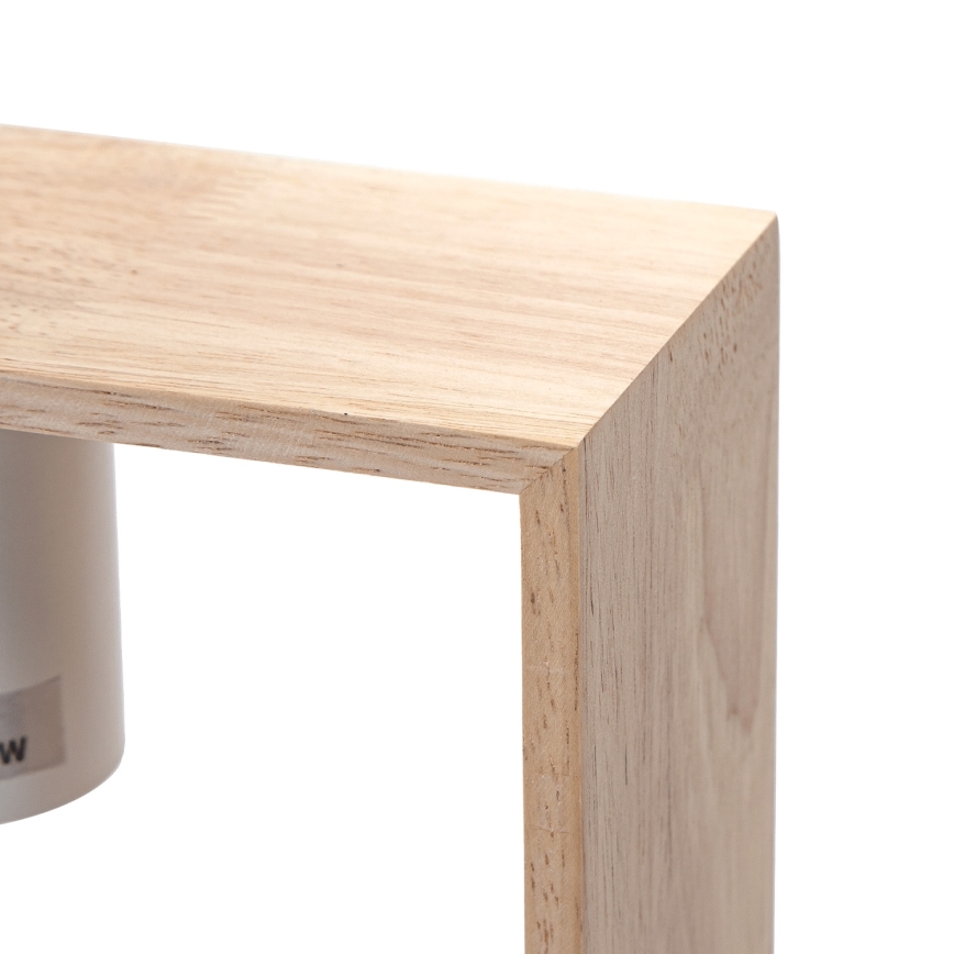 Aigostar - LED Wooden Pendant Lamp on Cord 1x E27/9W/230V/2200K Pine