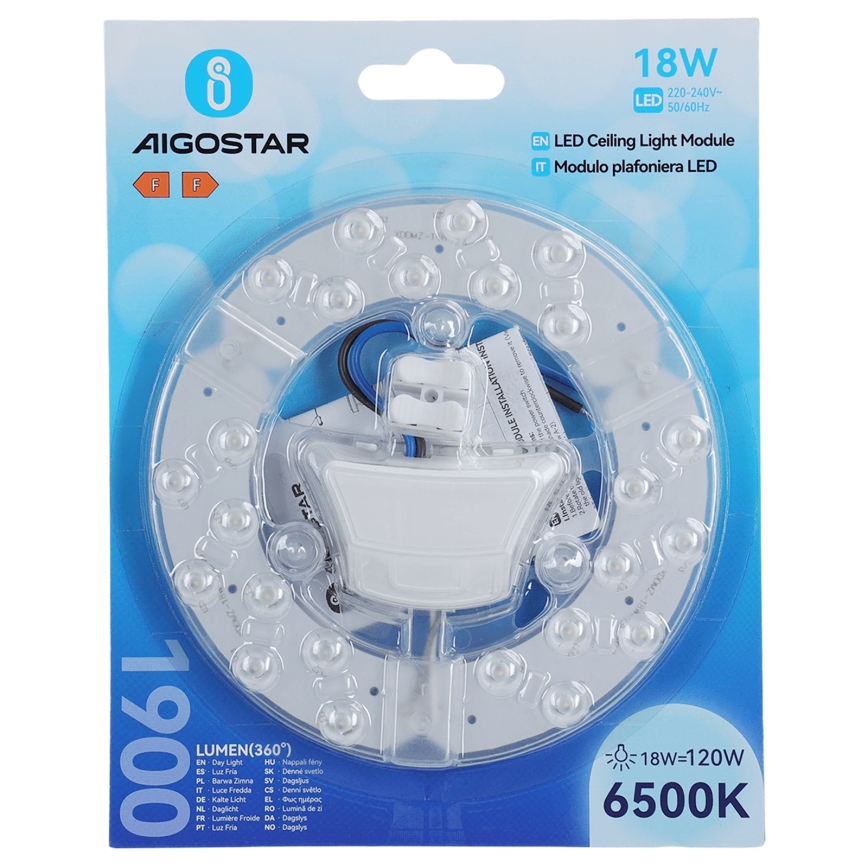 Aigostar - Magnetic LED Module, 18W, 230V, 6500K