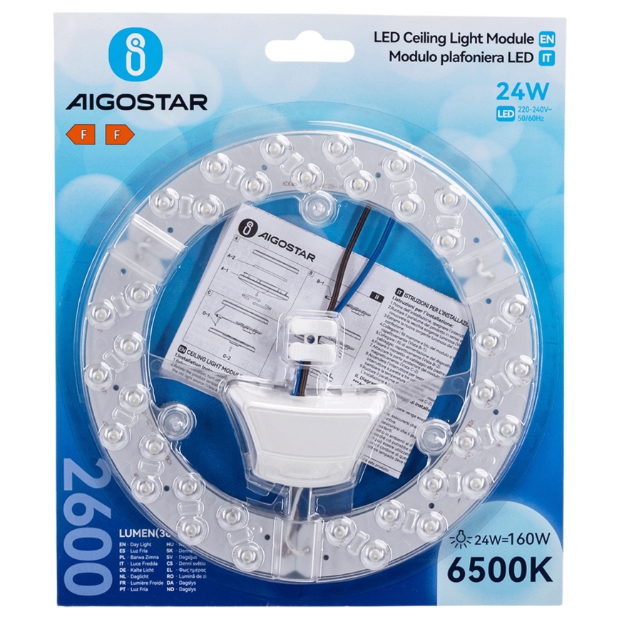 Aigostar - Magnetic LED Module, 24W, 230V, 6500K