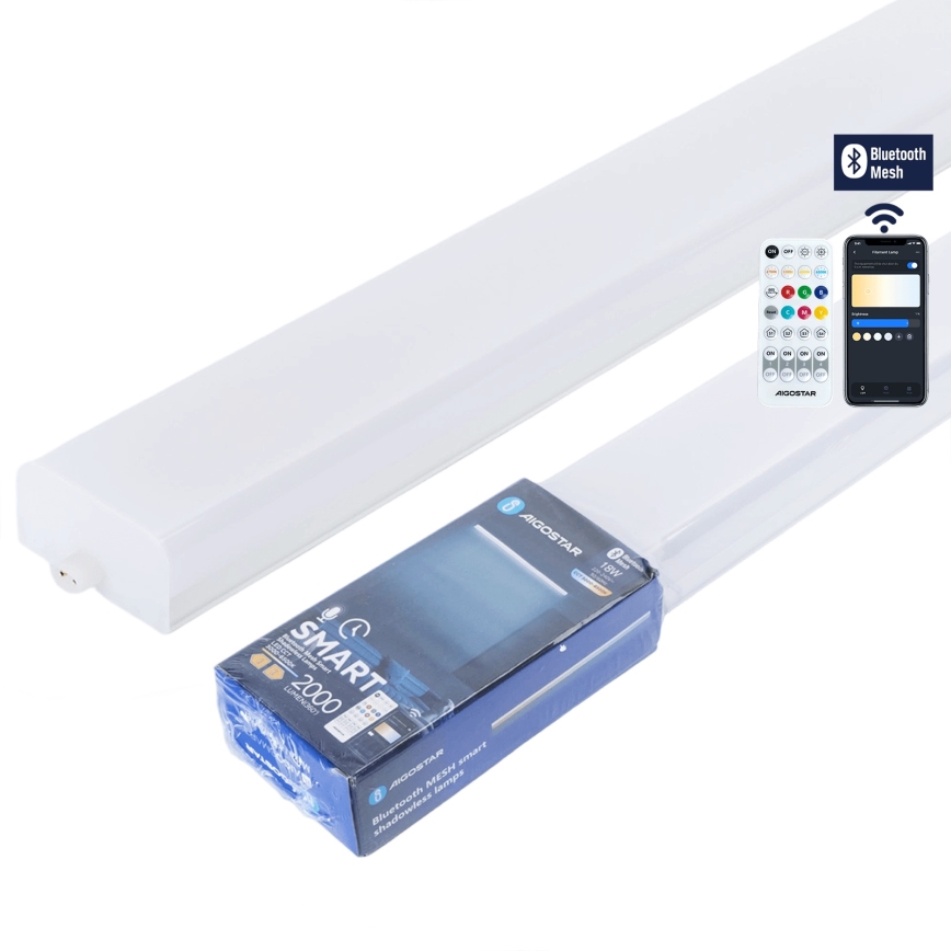 Aigostar - Dimmable LED Fluorescent Luminaire MESH LED/18W/230V 3000-6500K + Remote Control