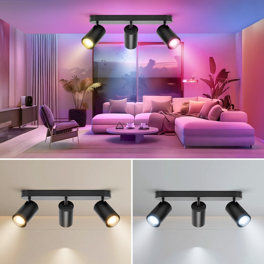 Aigostar - LED RGBW Dimmable MESH Spotlight 3xLED/4,9W/230V 2700-6500K White + Remote Control