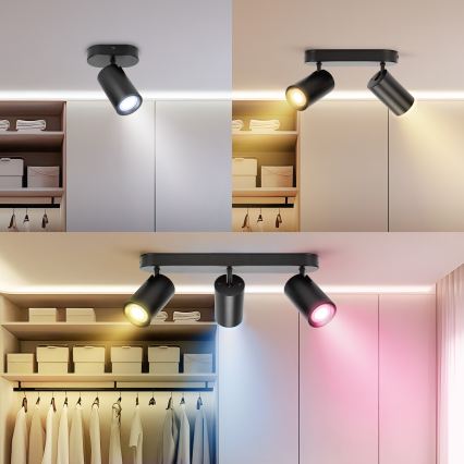 Aigostar - LED RGBW Dimmable MESH Spotlight 3xLED/4,9W/230V 2700-6500K White + Remote Control