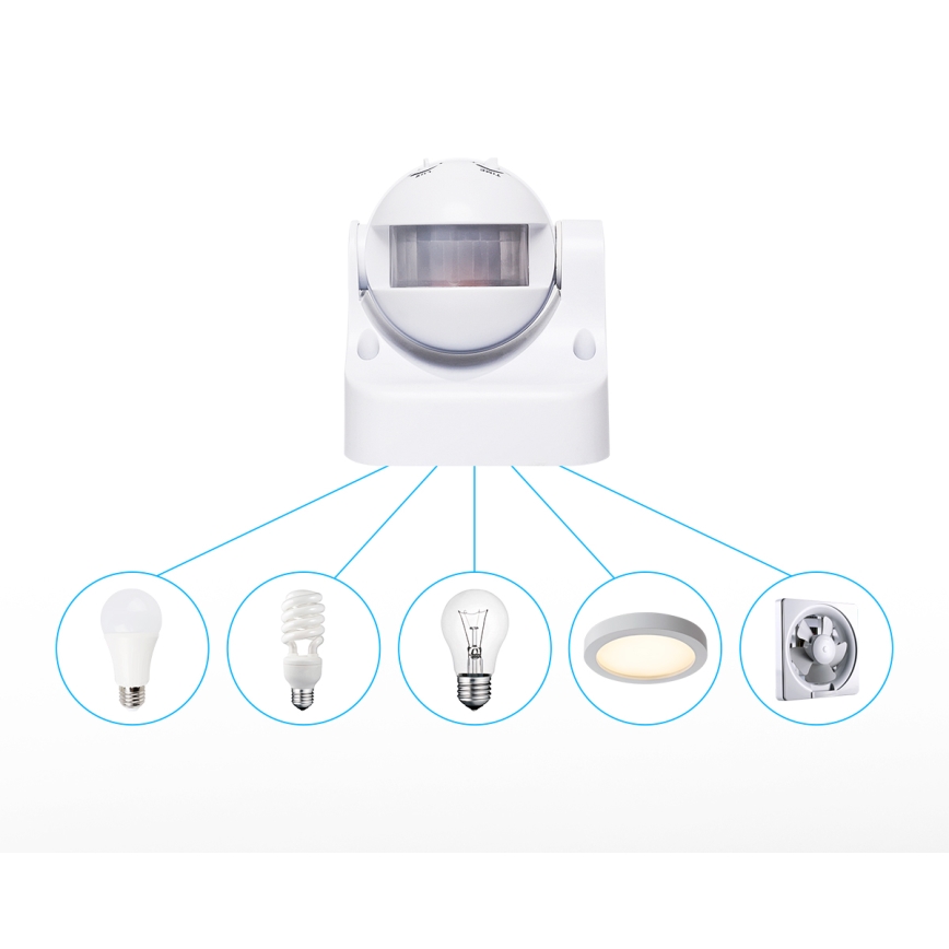 Aigostar - Outdoor infrared motion sensor 230V IP44 white