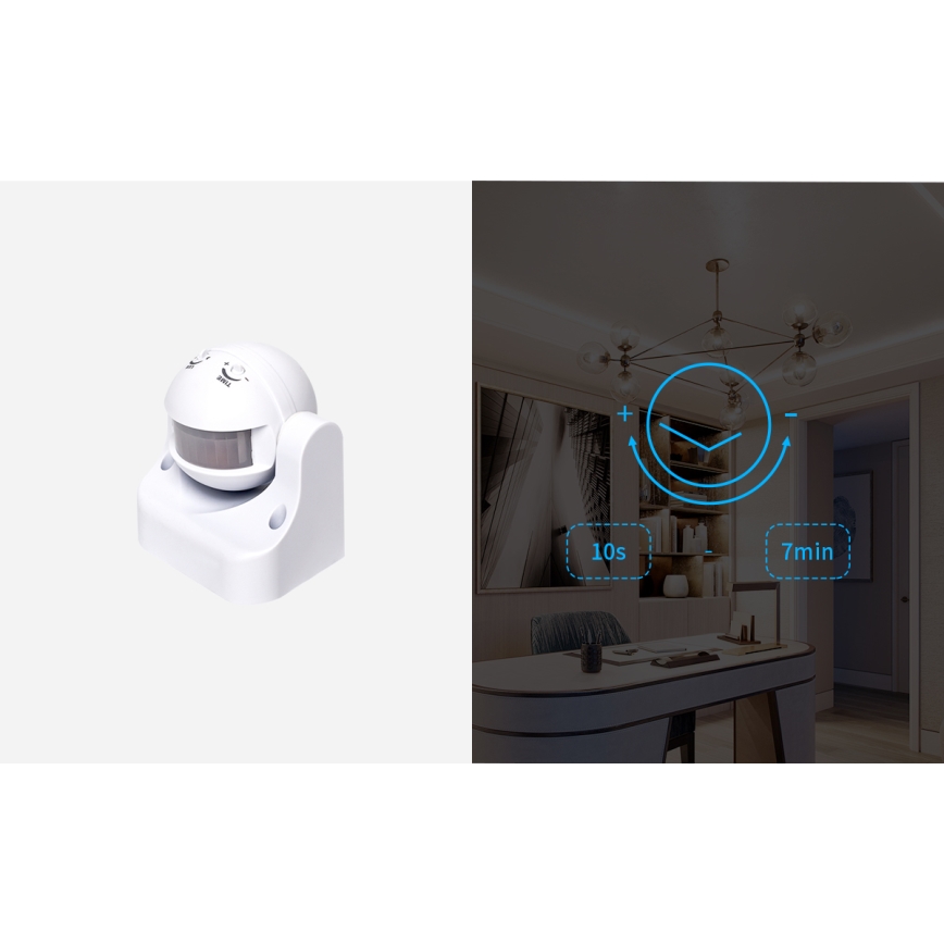 Aigostar - Outdoor infrared motion sensor 230V IP44 white