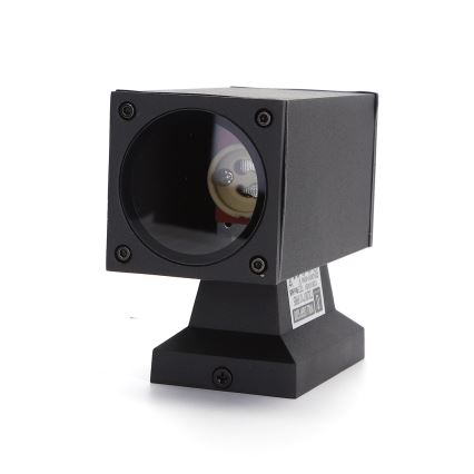 Aigostar - Outdoor wall light 1xGU10/230V black IP65 angular