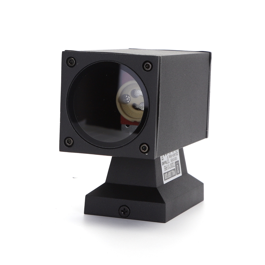 Aigostar - Outdoor wall light 1xGU10/230V black IP65 angular