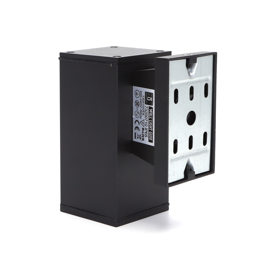 Aigostar - Outdoor wall light 1xGU10/230V black IP65 angular