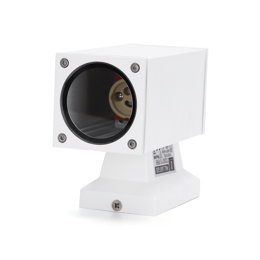 Aigostar - Outdoor wall light 1xGU10/230V white IP65 angular