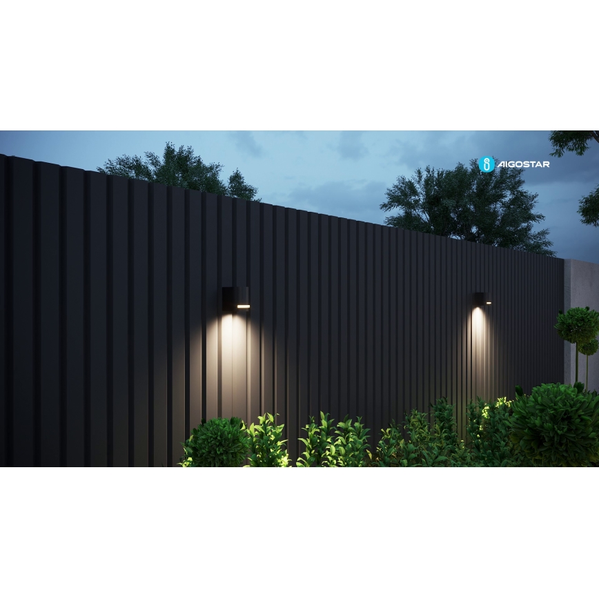 Aigostar - Outdoor wall light 1xGU10/35W/230V black IP54
