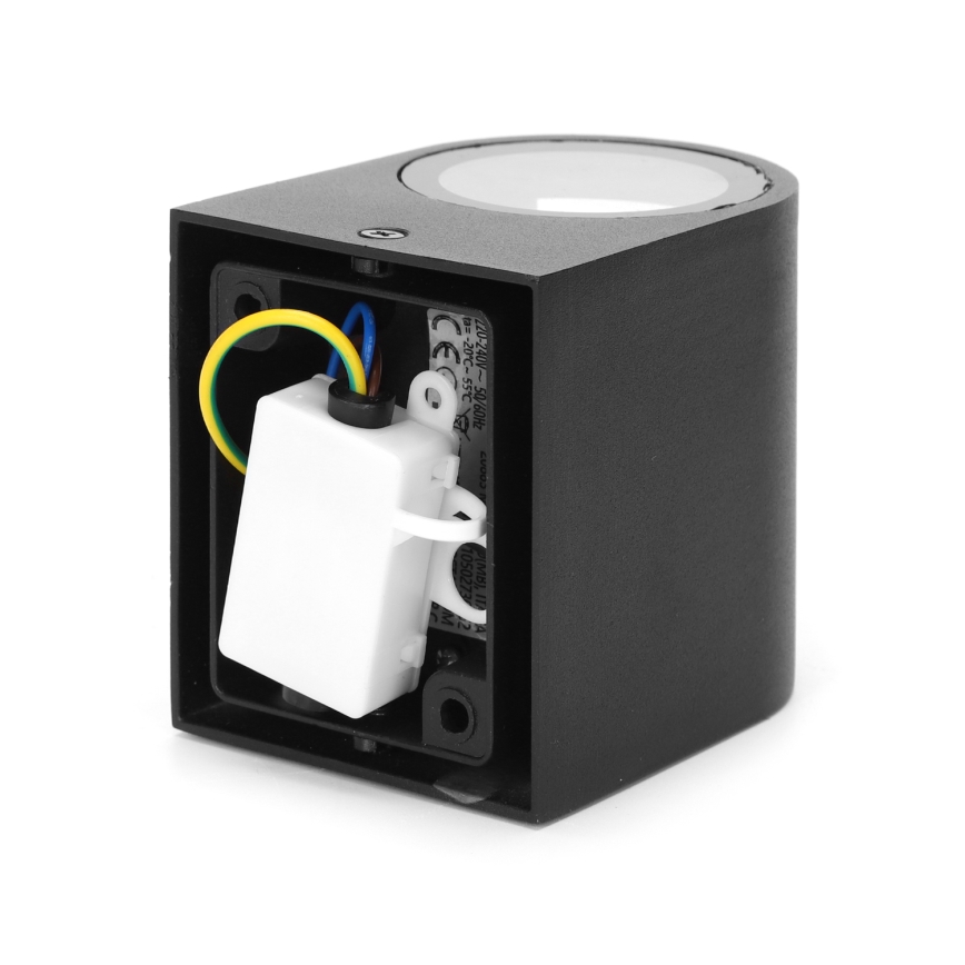 Aigostar - Outdoor wall light 1xGU10/35W/230V black IP54