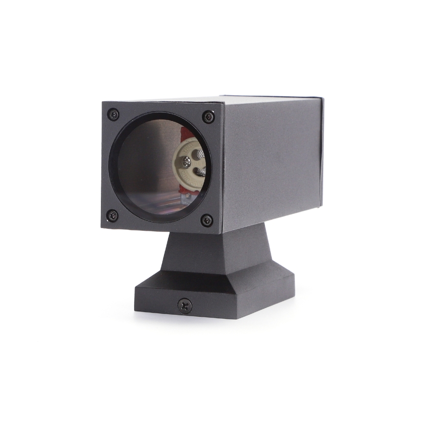 Aigostar - Outdoor wall light 2xGU10/230V black IP65 angular