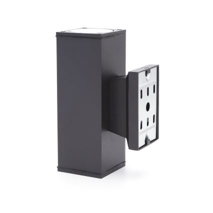 Aigostar - Outdoor wall light 2xGU10/230V black IP65 angular