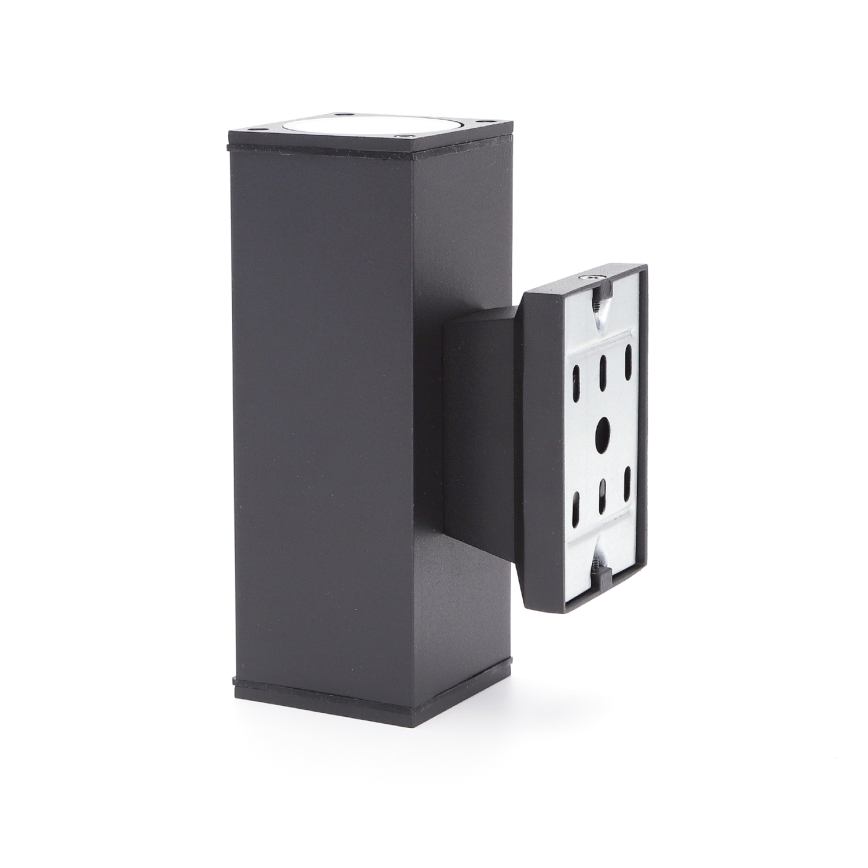 Aigostar - Outdoor wall light 2xGU10/230V black IP65 angular