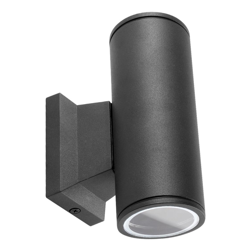 Aigostar - Outdoor wall light 2xGU10/230V black IP65 round
