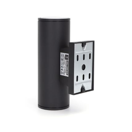 Aigostar - Outdoor wall light 2xGU10/230V black IP65 round