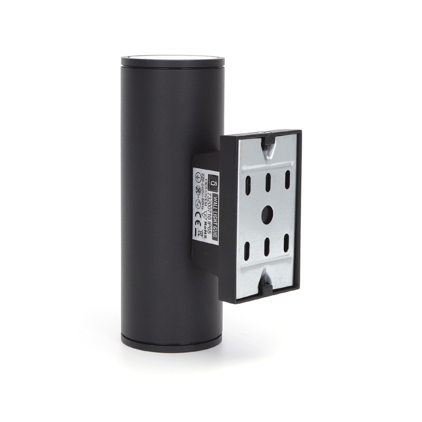 Aigostar - Outdoor wall light 2xGU10/230V black IP65 round