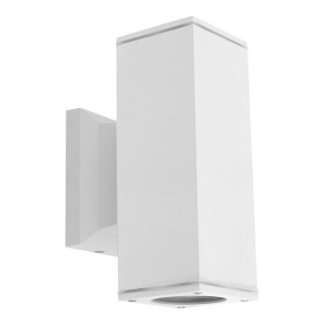 Aigostar - Outdoor wall light 2xGU10/230V white IP65 angular