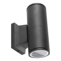 Aigostar - Outdoor wall light 2xGU10/35W/230V IP65 black round