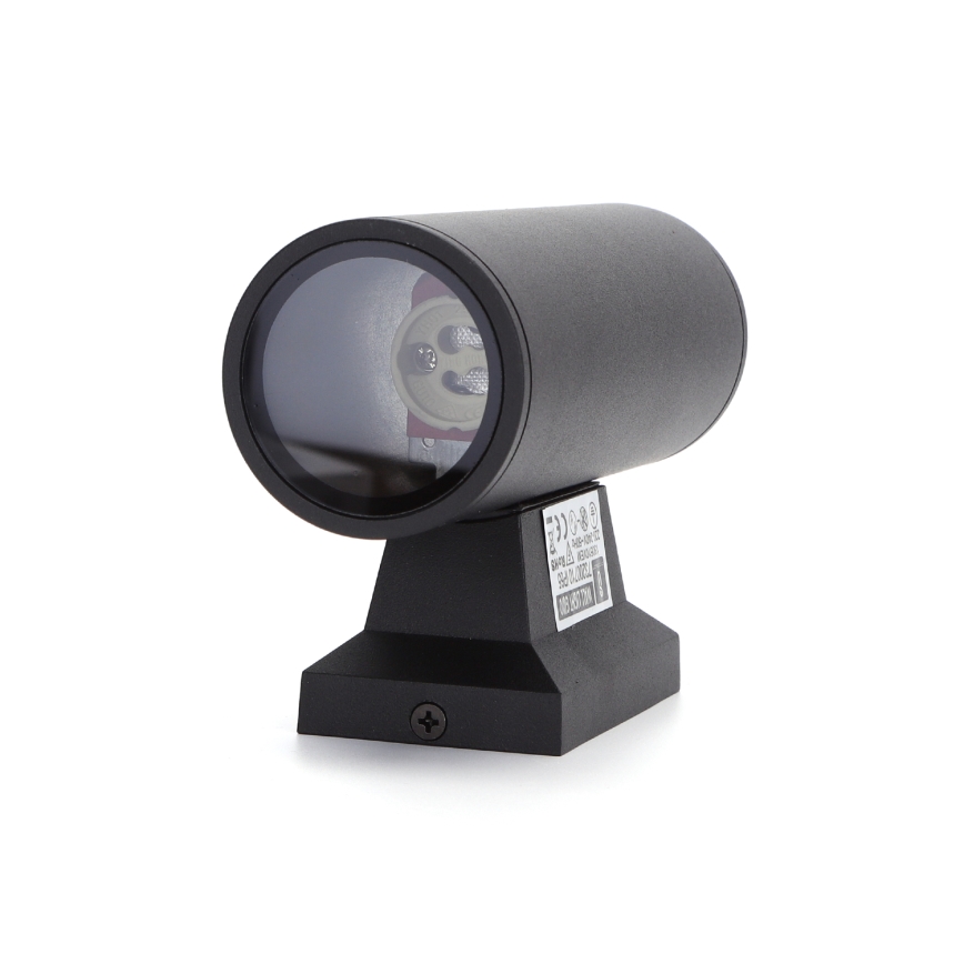Aigostar - Outdoor wall light 2xGU10/35W/230V IP65 black round