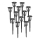 Aigostar - Pack of 12 LED solar lights LED/0.06W/2V 33.8 cm 6500K 100 mAh IP44 black