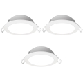 Aigostar - Pack of 3 LED Bathroom Recessed Downlights LED/4.8W/230V IP65 White