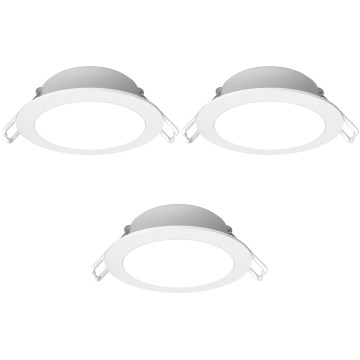 Aigostar - Pack of 3 LED Bathroom Recessed Downlights LED/4.8W/230V IP65 White