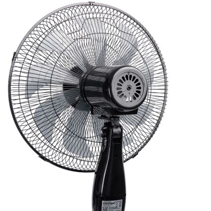 Aigostar – 130 cm Pedestal Fan, 60 W (230 V), Black, with Remote Control