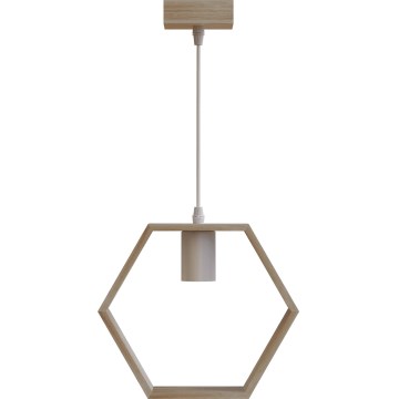Aigostar - Pendant Light 1xE27/60W/230V Beige