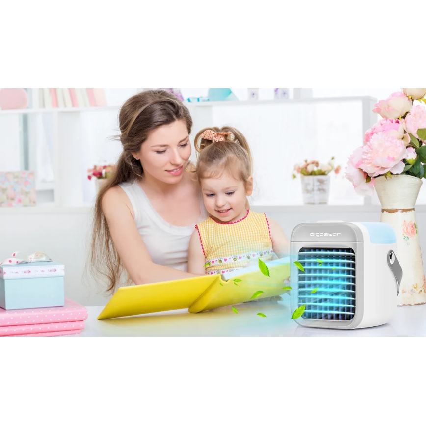 Aigostar - Portable air cooler 8W/5V white
